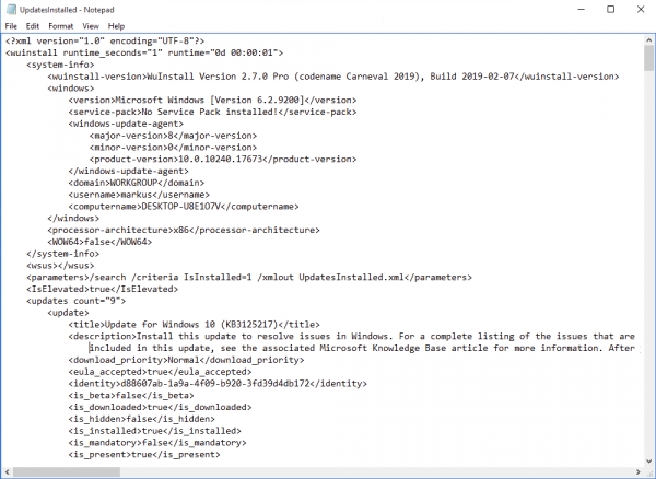 How to Get a List of All of the Installed Updates on Windows